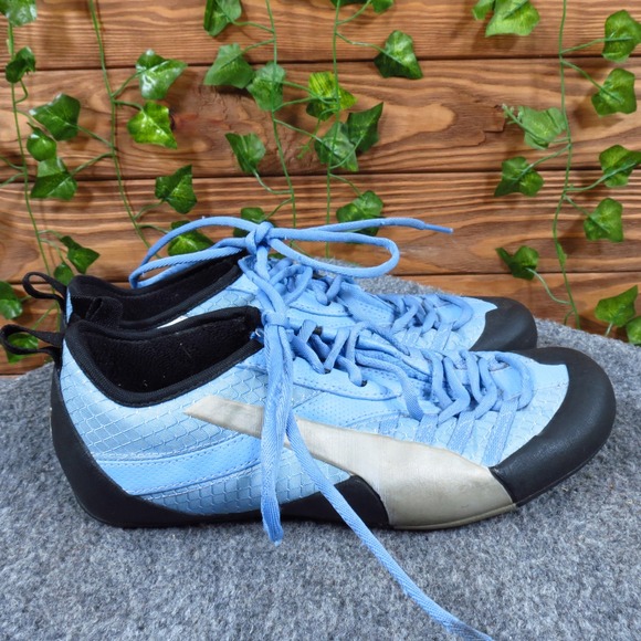Puma Klim Vintage Womens Climbing Shoes Size 6.5 Blue Grey Leather - Picture 3 of 6